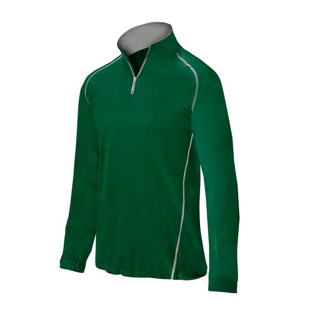 Mizuno Men's Comp 1/4 Zip Batting Jacket Green (350570-BIJ)